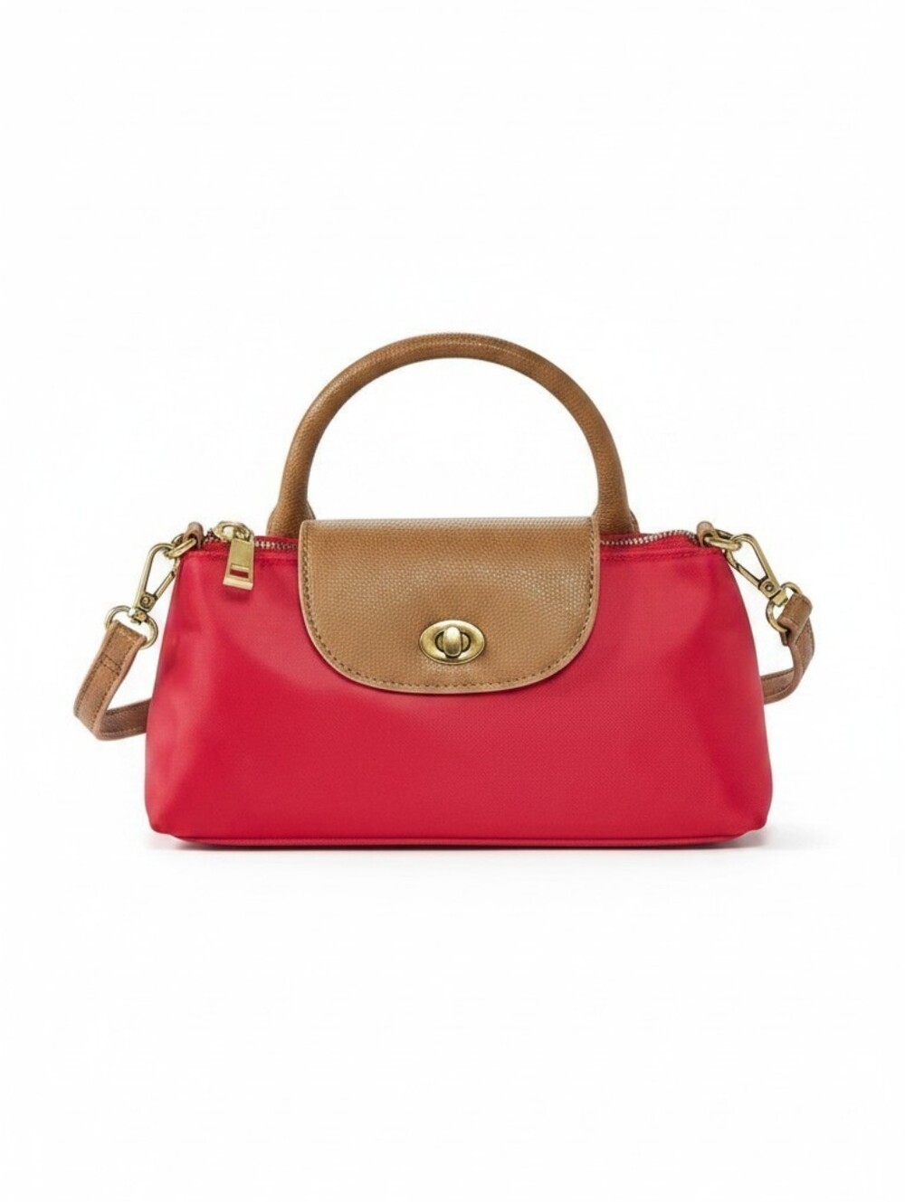 Red and Tan Mini Crossbody Handbag - Women Bags-New Day